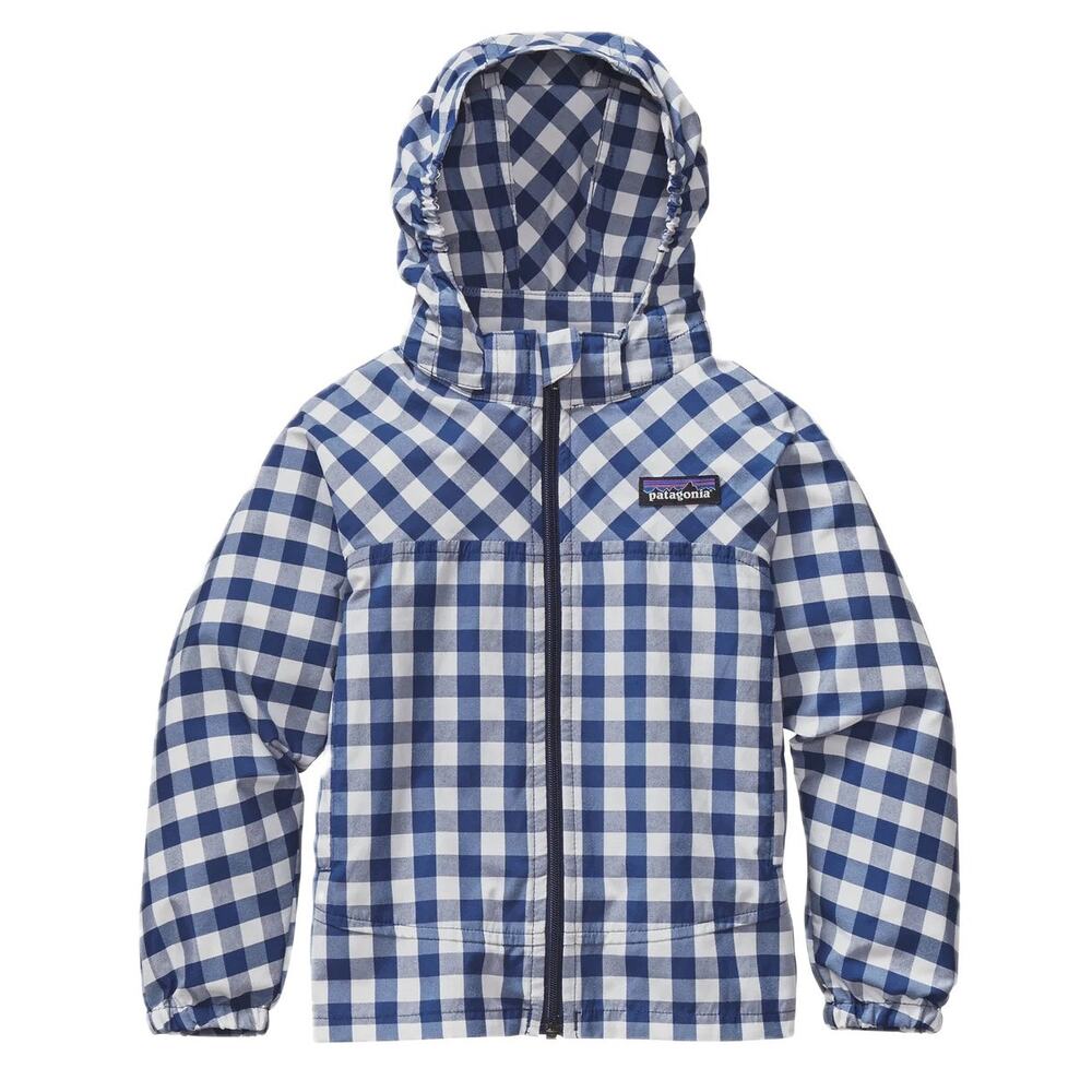 Kid's Patagonia Lightweight Gingham Removable Hood Full Zip High Sun Jacket